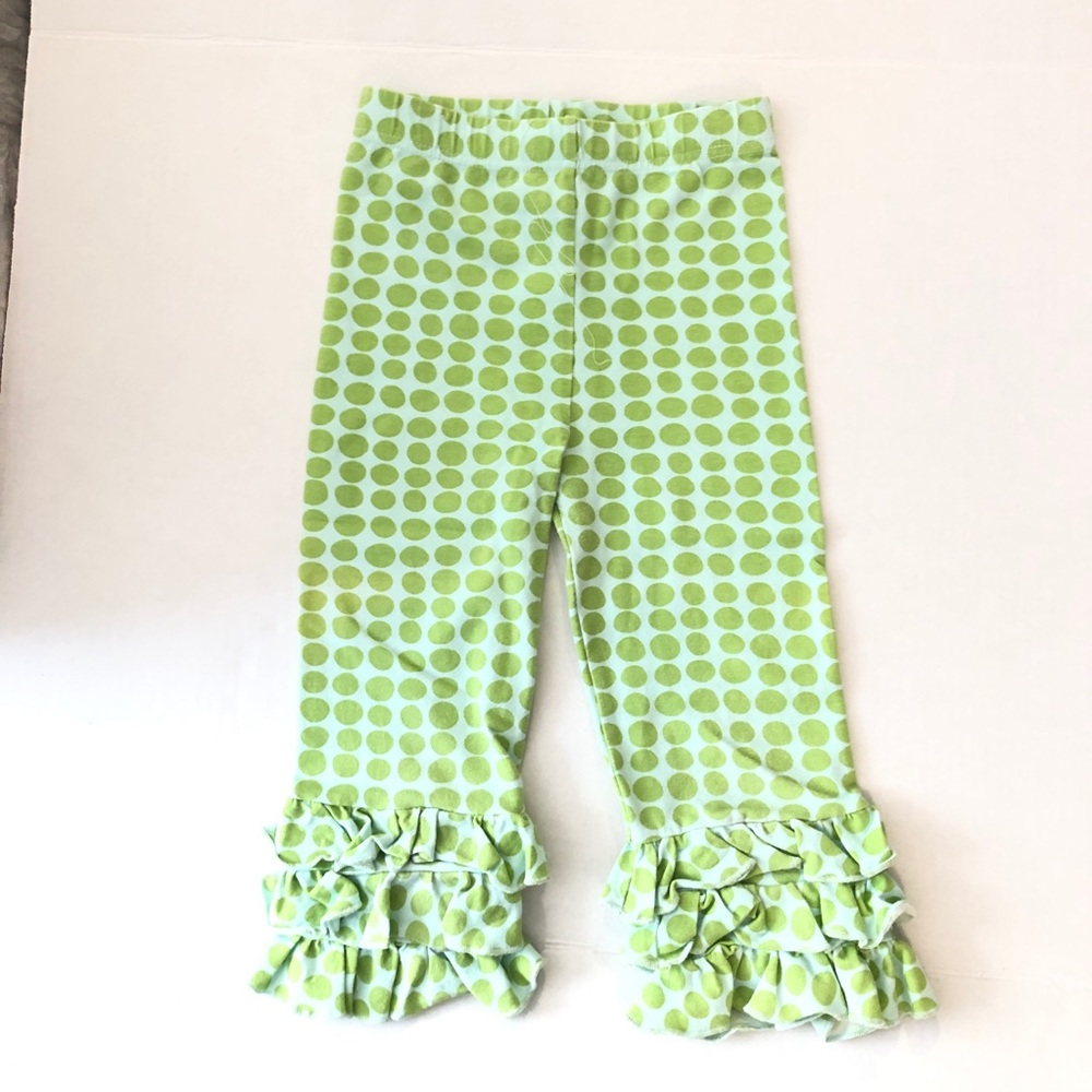 Swanky Baby sz 6 Green Polka Dot Ruffled Pants